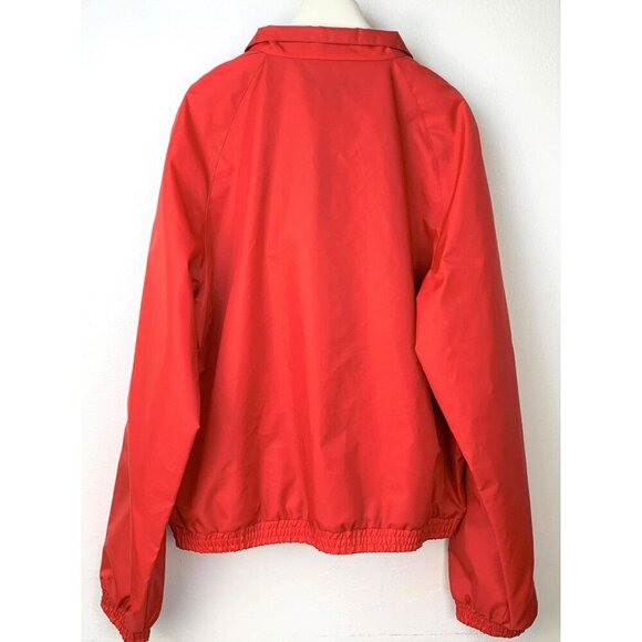 NWT Gucci Men Nylon Jacket Gucci Script Red Lightweight Canvas Nylon Blue - Picture 5 of 16